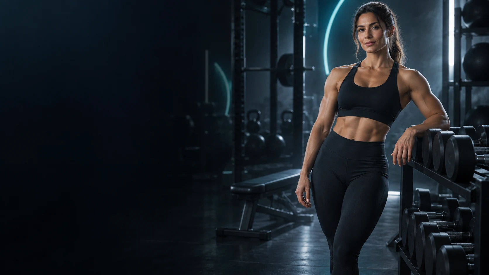 Fitness club interior artwork